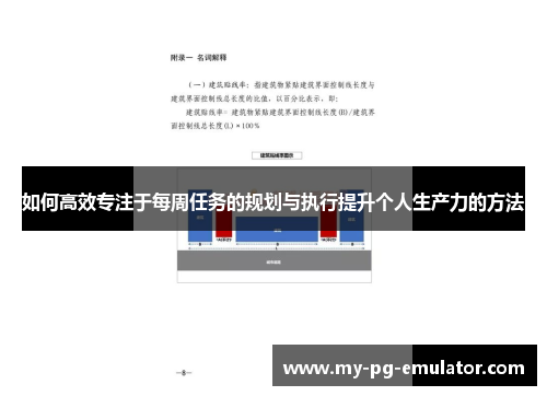 如何高效专注于每周任务的规划与执行提升个人生产力的方法 如何高效专注于每周任务的规划与执行提升个人生产力的方法
